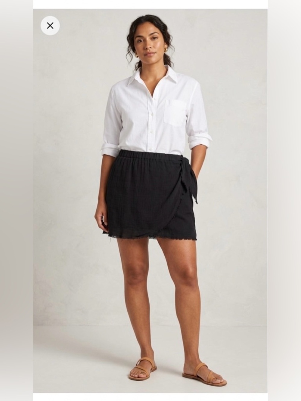 HATCH Plage Maternity Wrap Wool Blend Black Mini Skirt Size 4